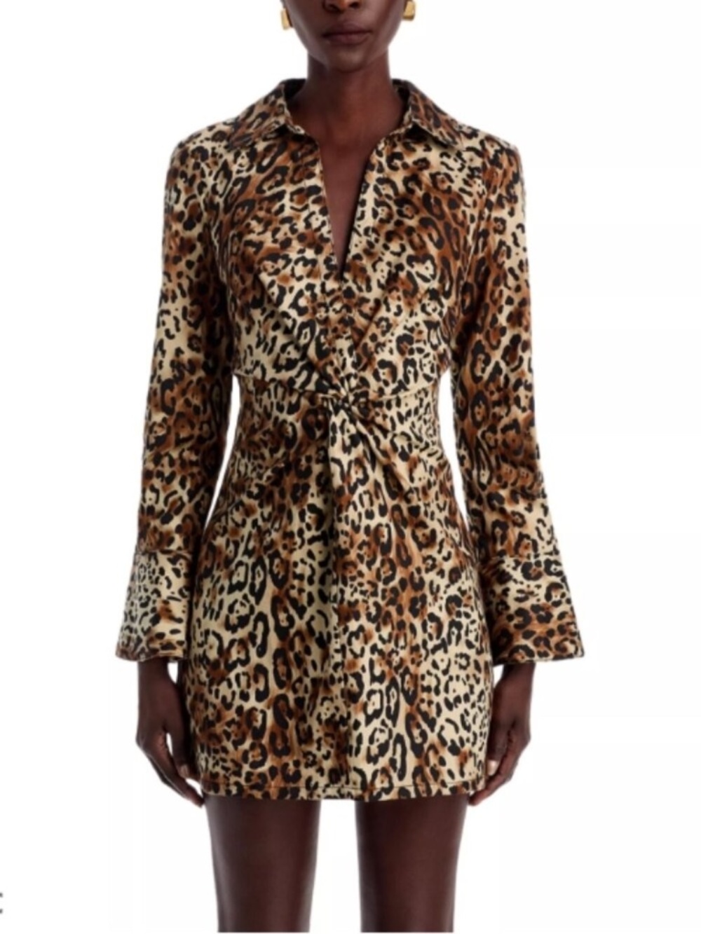 Cinq à Sept Leopard Denim McKenna Dress